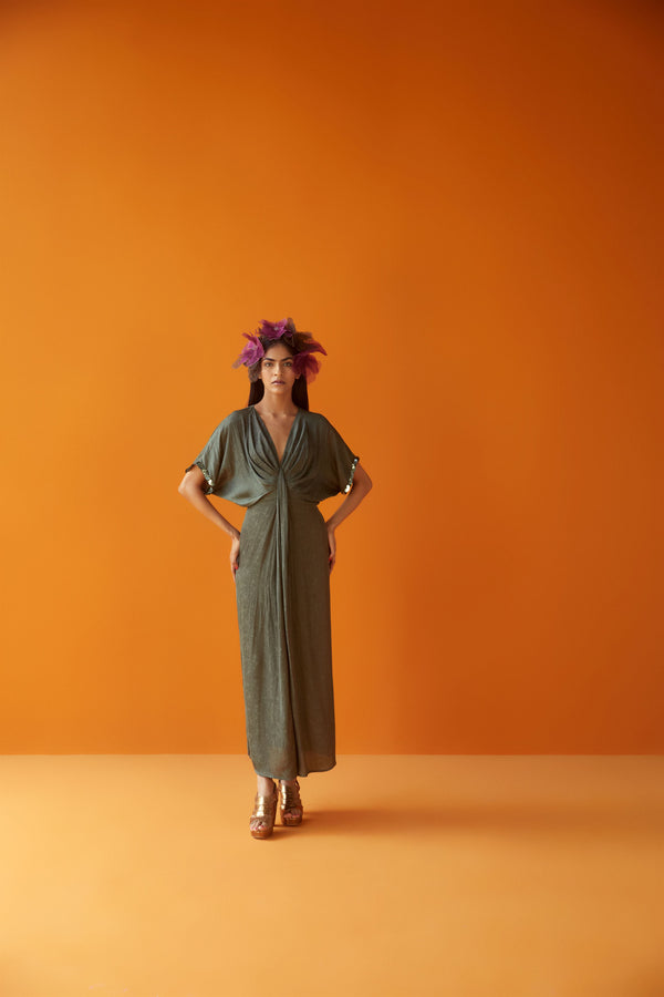 Sakshi Khetterpal  I  Dresses Dress= 1 Pc Avacado SK-043 A/W2022 Seasons - Shop Cult Modern