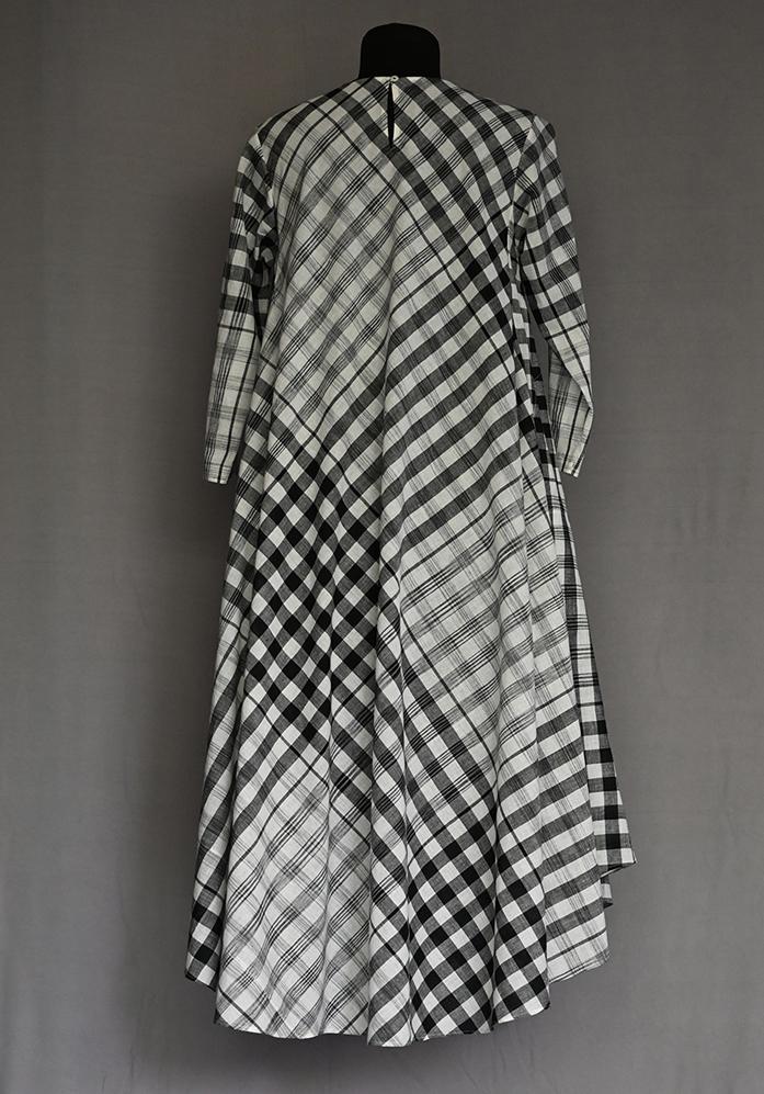 Amrich Dress Handwoven Cotton Ikat Check - Shop Cult Modern