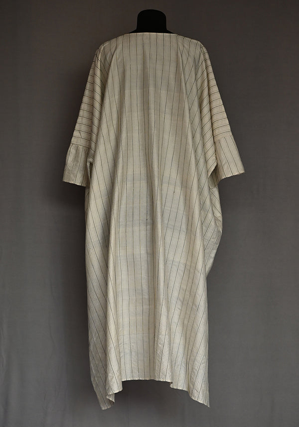 Amrich  Tunic Dress Handwoven Silk Kaftan Pintuck Threadwork Texture - Shop Cult Modern