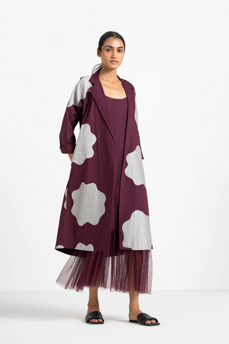THREE   -   Slip Dress (With Net Ruffle Hem) - Shop Cult Modern