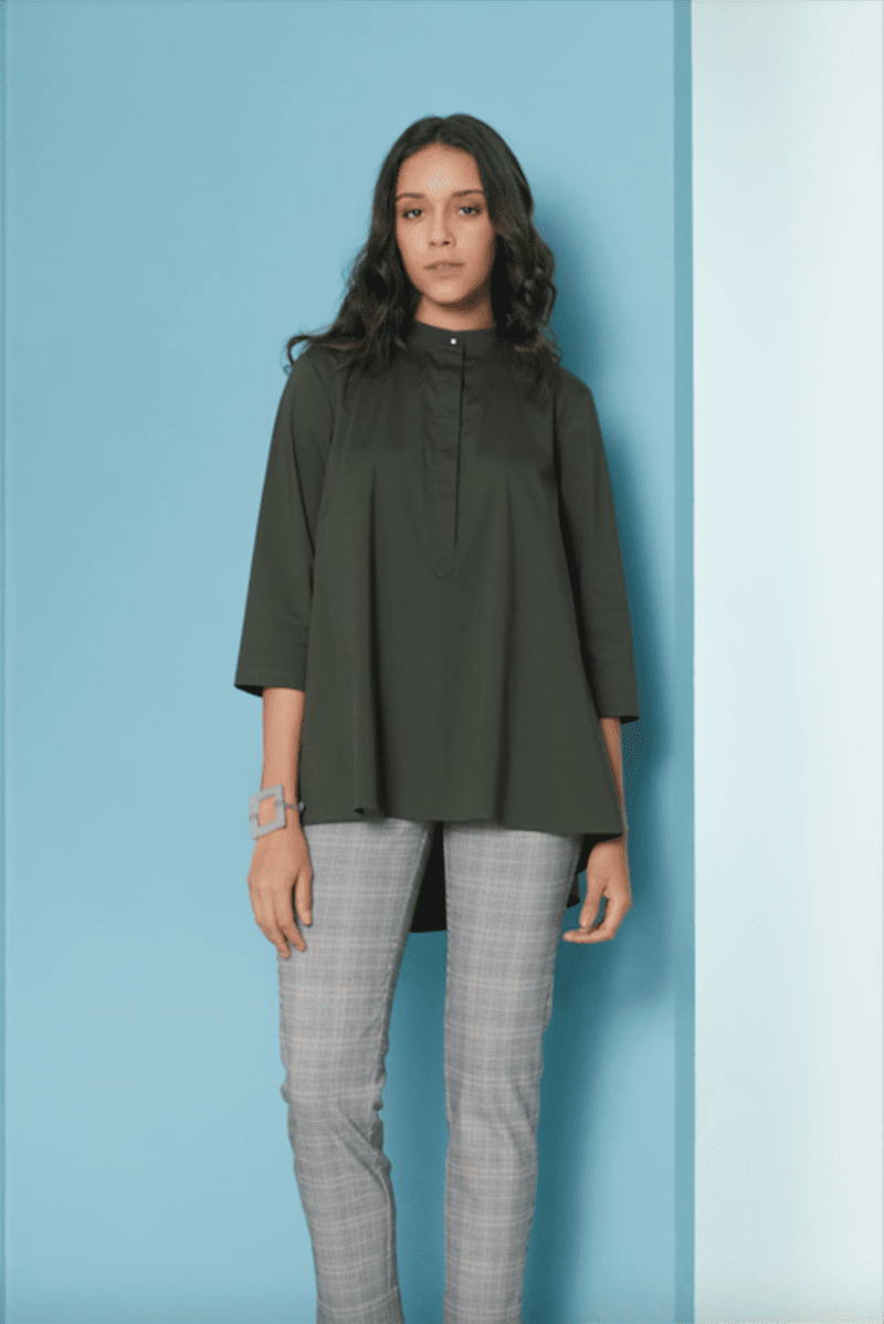 Perona   I   Womenshirts & Tops-Tops-Valarie-Pwa-Fv21-602-Olive  AS7985 - Shop Cult Modern