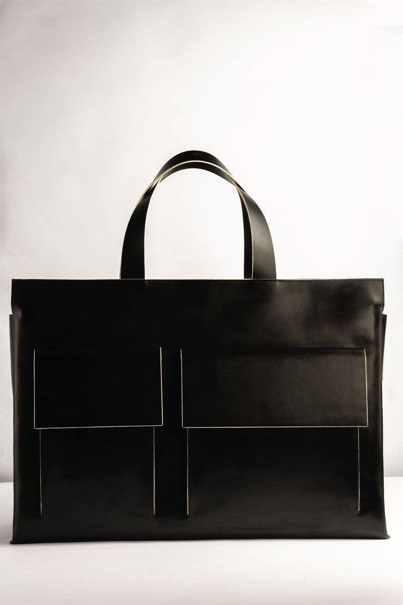 Tanned   I   Weekender    Tote  Black  TO/WE/BLK  I Leather Bag - Shop Cult Modern