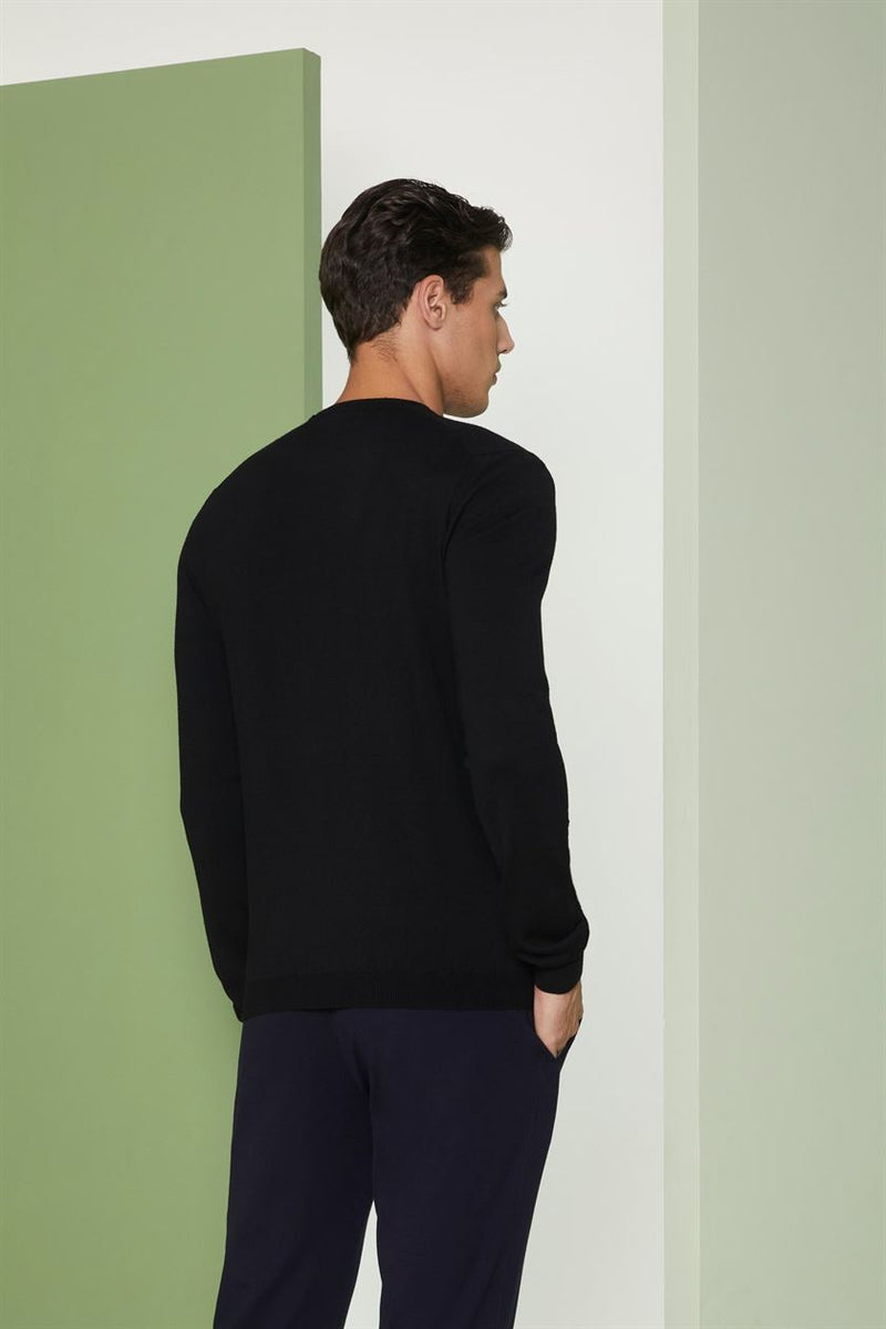 Perona   I   Mensweaters & Cardigansweater-Willie-Pma-Fv21-4096-Black  AS8308 - Shop Cult Modern