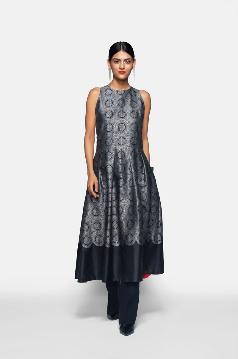 Handwoven Silk Engineered - Brocade Dress - Shop Cult Modern