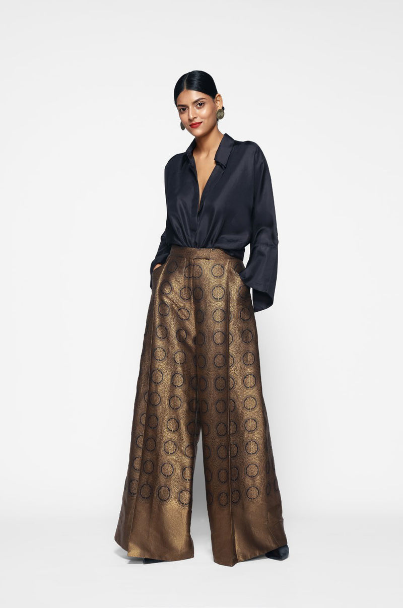 Handwoven Silk Engineered - Brocade Trouser - Shop Cult Modern