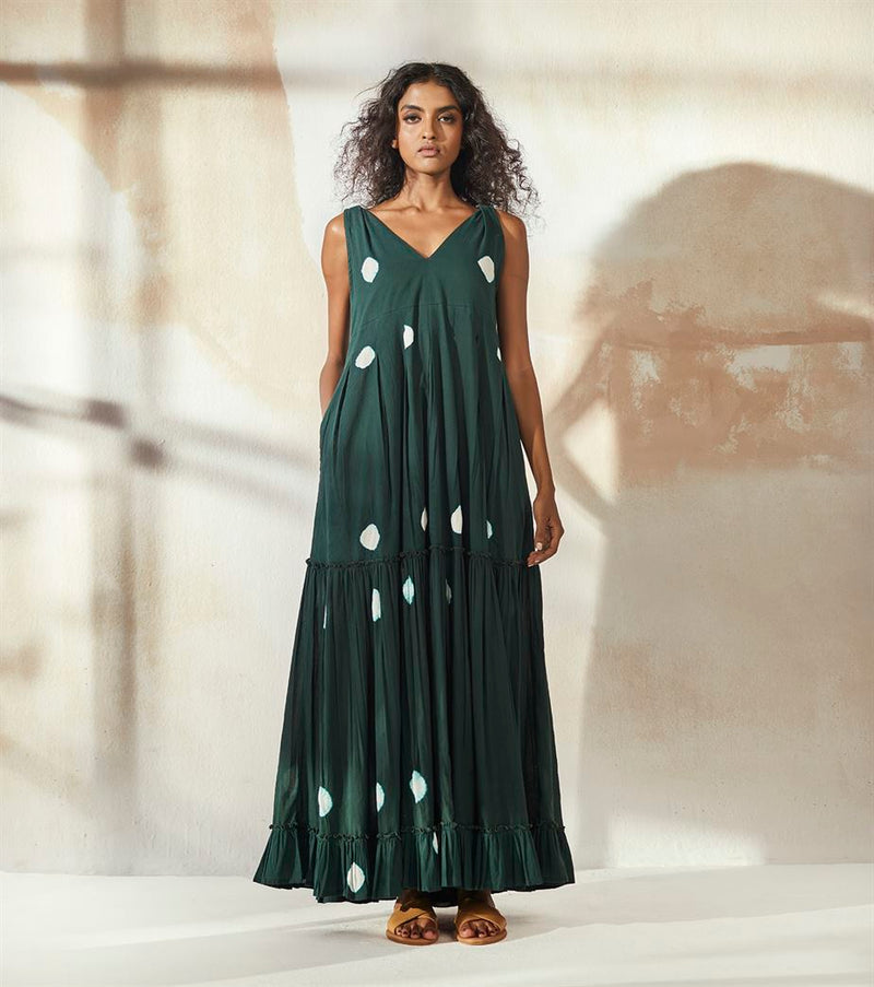 Shop Forest Green Maxi Dress by Khara Kapas | ShopCultModern Shop Forest Green Maxi Dress by Khara Kapas | ShopCultModern