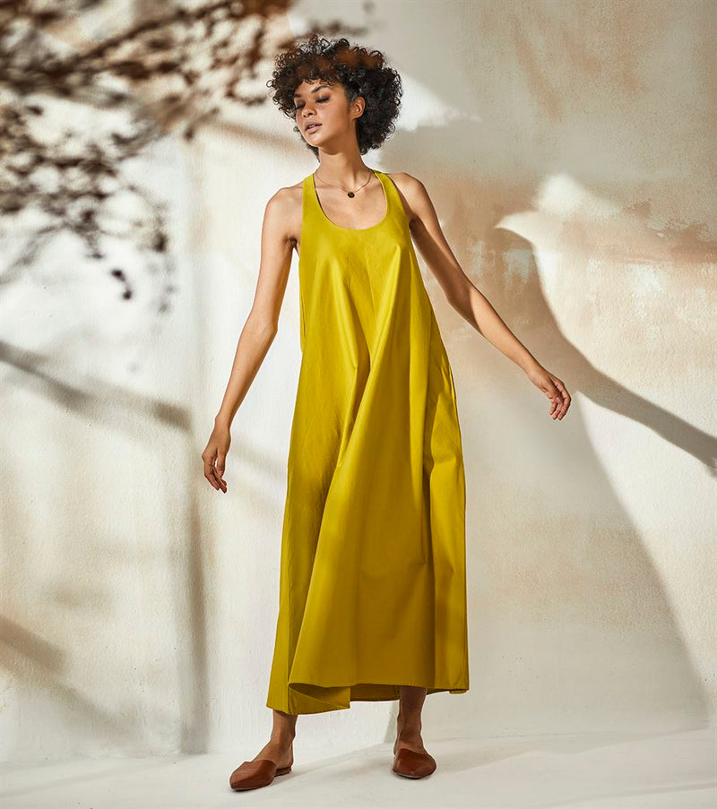 Shop Yellow Maxi Dress by Khara Kapas