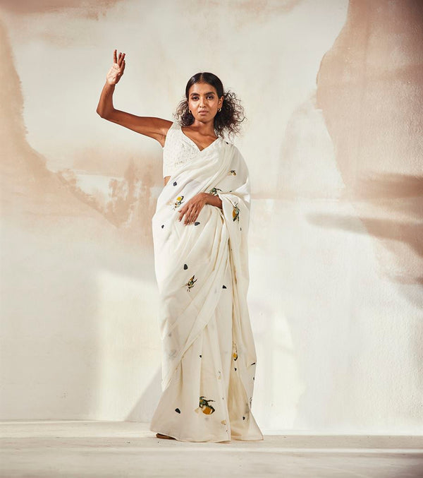 Khara Kapas  I  Indianapolis Busy Bee Saree - Shop Cult Modern