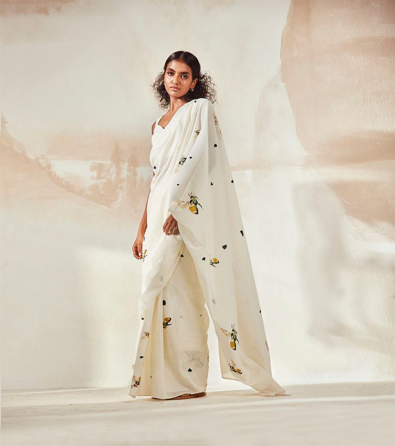 Khara Kapas  I  Indianapolis Busy Bee Saree - Shop Cult Modern