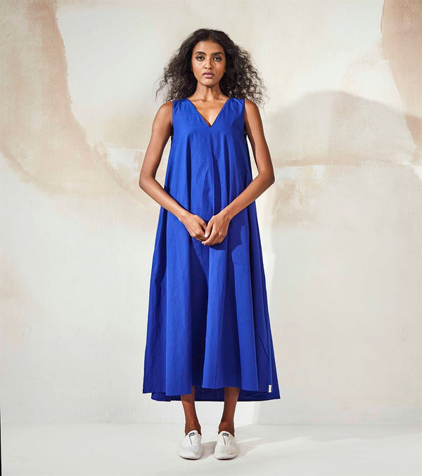 Khara Kapas  I  Honolulu Blue Brine Maxi Dress - Shop Cult Modern