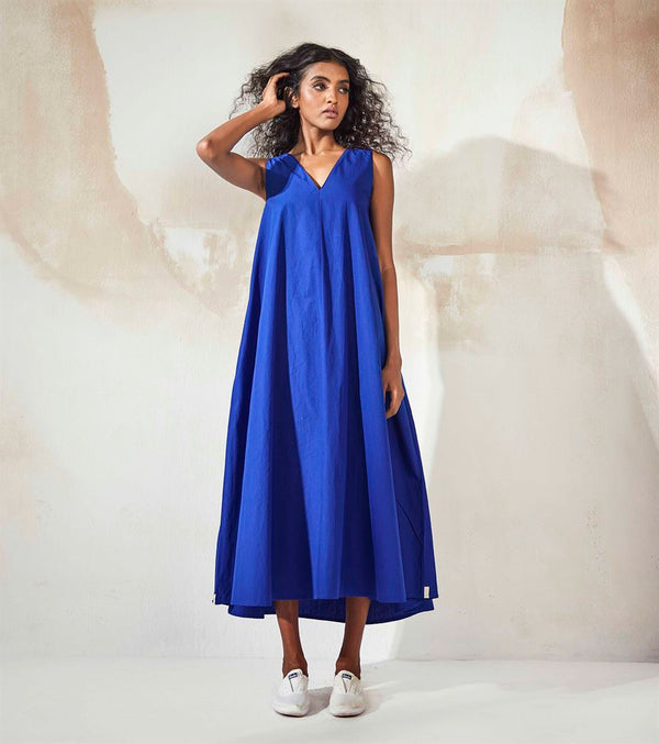 Khara Kapas  I  Honolulu Blue Brine Maxi Dress - Shop Cult Modern